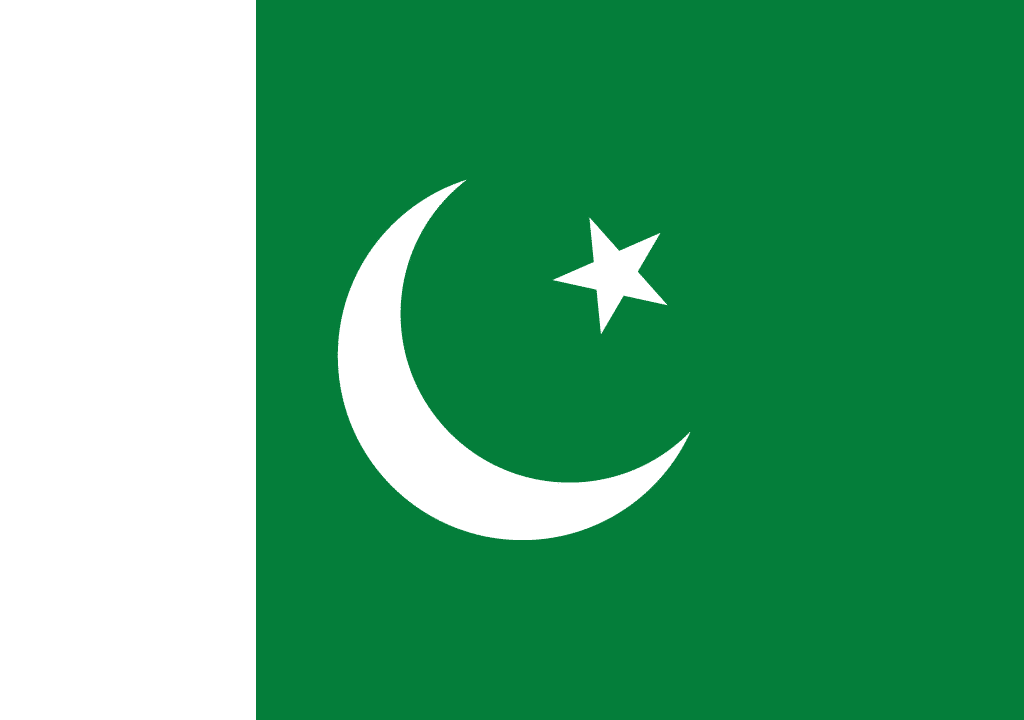 Cores da Bandeira do Paquistao
