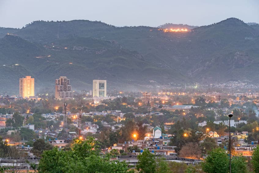 Vista panorâmica de Islamabad no Paquistão